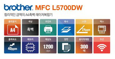 흑백복합기렌탈 HL- L5700DN